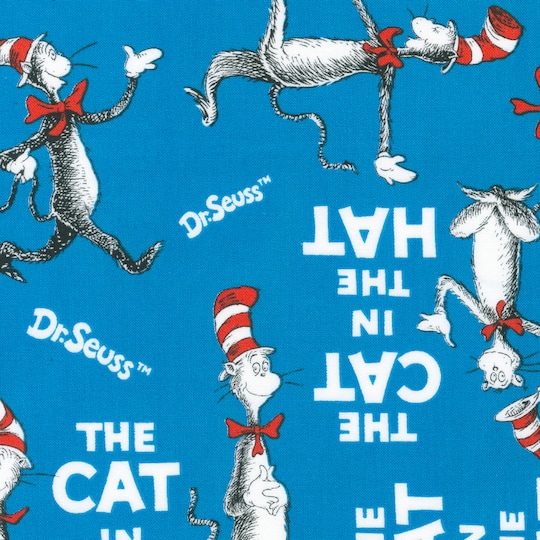 Dr. Seuss&#x2122; Cat in the Hat Word Toss Cotton Fabric